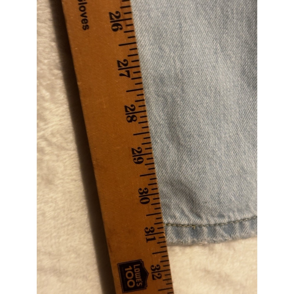 Levi's Women's Jeans 29 Low‎ Pro Straight Leg Light Wash Denim Holes Distressed - Picture 5 of 11